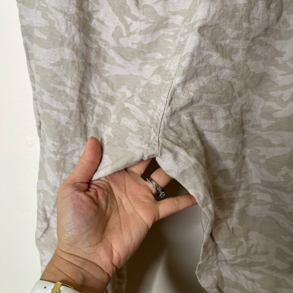 Athleta Cabo Tide Linen Jogger Pants Women's‎ Size 22 Beige Camo Drawstring Tan - Picture 6 of 8
